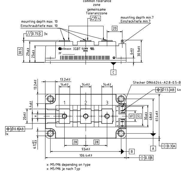 Ӣ�w��FF200R12KS4 ���η��b�ߴ�ͽY���D