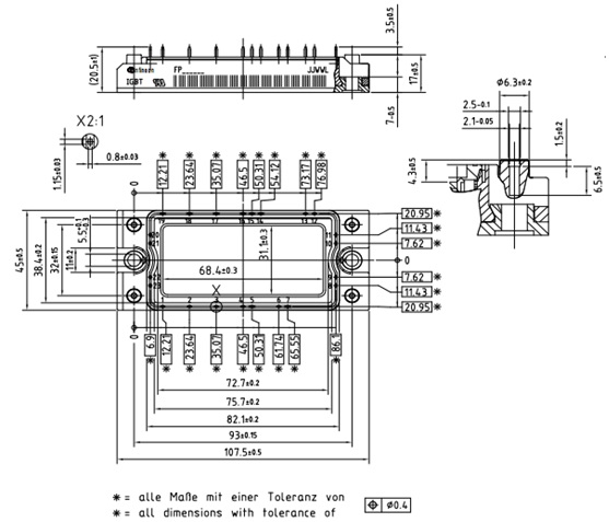  FP35R12KT4���b�ߴ�ͽY(ji��)��(g��u)�D .mm